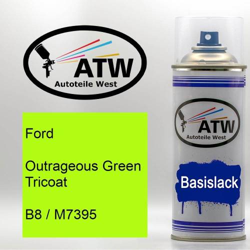 Ford, Outrageous Green Tricoat, B8 / M7395: 400ml Sprühdose, von ATW Autoteile West.